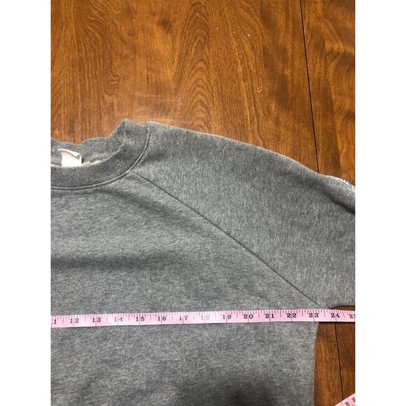 Vans I Love My Vans Arm Stripe Crewneck Grey Sweatshirt Crop Women's Medium - Picture 4 of 6